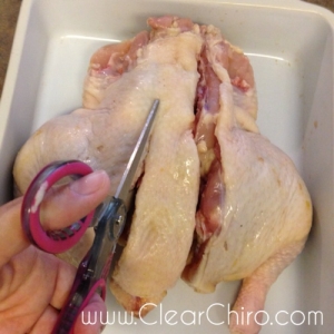 How to remove spine from roaster chicken