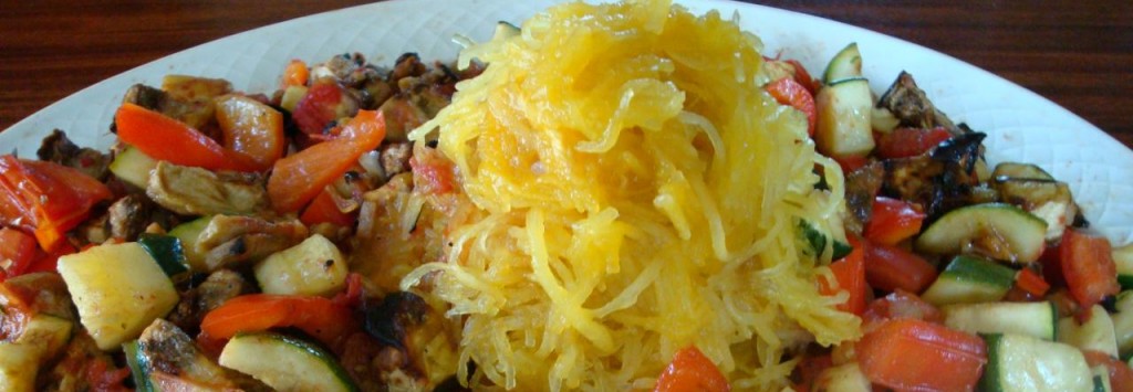 Spaghetti Squash and Roasted Eggplant Ratatouille